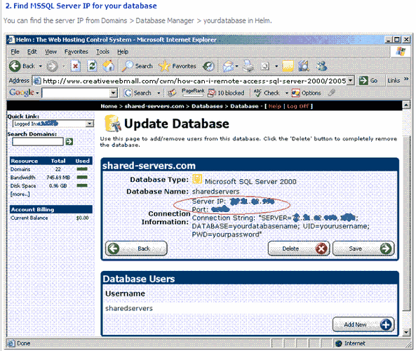 Remote access SQL Server 2000/2005 Databases | Online Remote access SQL ...