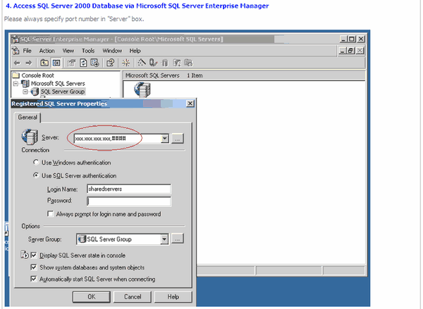 Remote access SQL Server 2000/2005 Databases | Online Remote access SQL ...